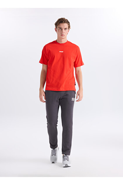 Jack & Jones Kırmızı Erkek Comfort Fit Logo Baskılı T-Shirt