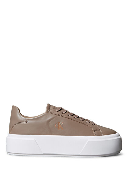 Nerzfarbener Damen-Sneaker FLATFORM LACE UP LTH