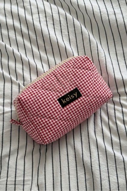 Patterned Puffy Makeup Bag