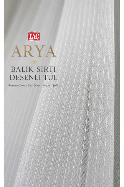 Balık Sırtı Tül Perde 1/3 Sık Pile Ütü İstemez Kırışmaz Tok Duruşlu Ağır Gramajlı Salon Tülü