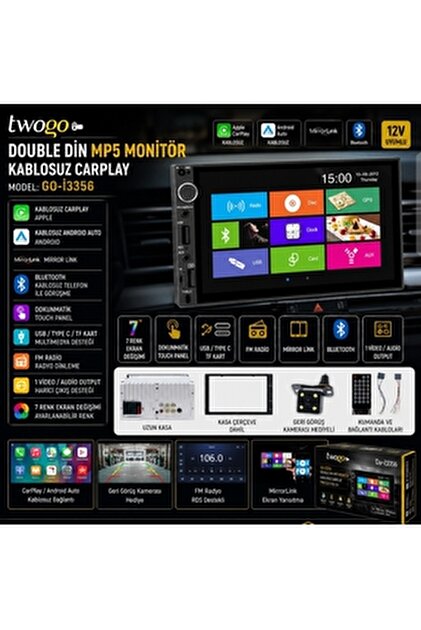 MagicVoice MV-5418 USB/SD/FM/AUX/Bluetooth 7'' Dokunmatik
