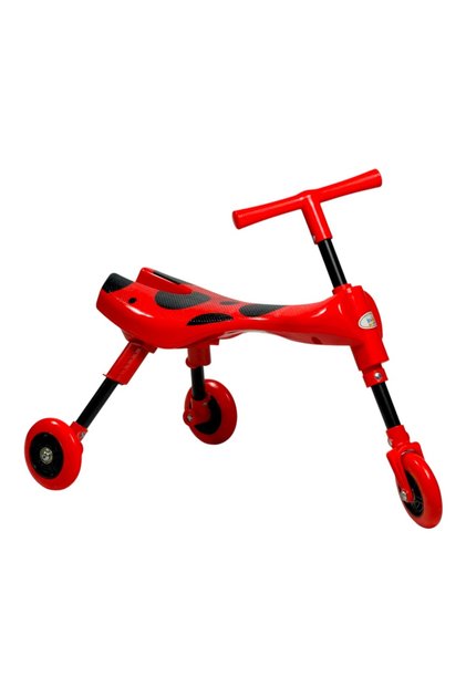 Kids Manual Foldable Scooter with Cartoon Insect Design Bee and Ladybug, Foldable Kick Scooter with Colorful Rubber Wheels, Lightweight Balance Scooter for Indoor and Outdoor Kids Use