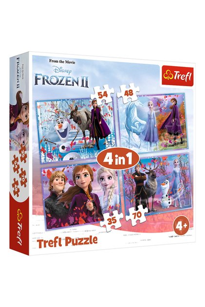 PUZZLE 4IN1 FROZEN2 CALATORIE CATRE NECUNOSCUT