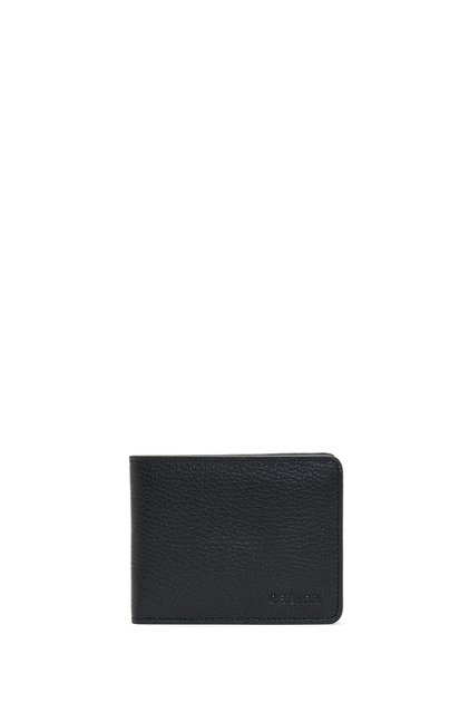 Men's Black Leather Wallet 000A2D3031Ft