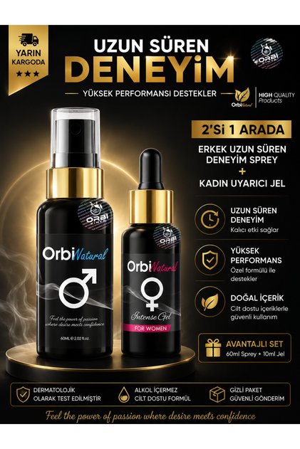 Uzun Deneyim Sprey 60ml Kadın Uyarıcı Jel 10 ml 2 li Set