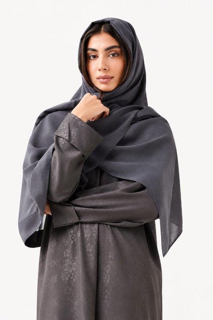 Bloom Abaya - Silver
