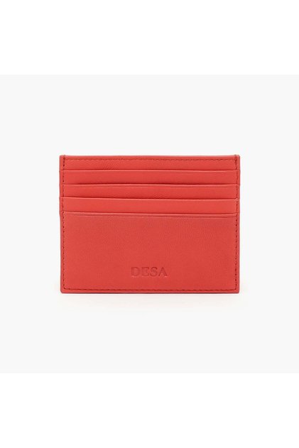Red Women's Leather Card Holder