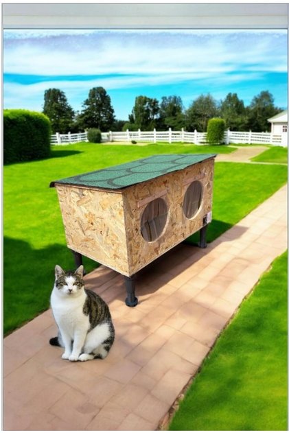 Kedi Yuvası 2 Li Özel Tasarım Dış Ve Iç Mekan