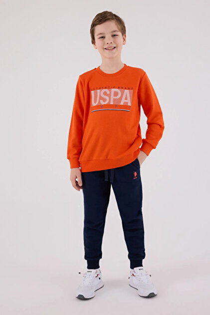 4-15 Years Old Licensed Us Polo Assn Boys Team-Orange