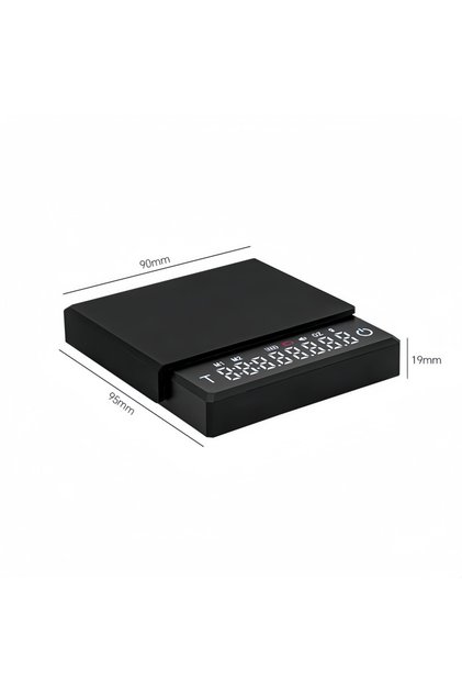 black Mini Electronic Coffee Scale Smart Powder Water Ratio USB Silicone Pad High Quality Precision