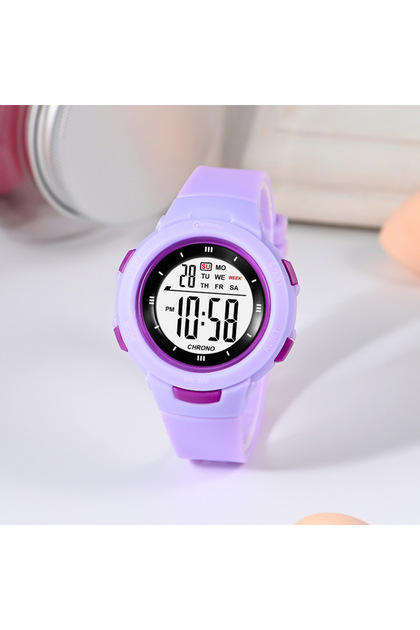 Purple UTHAI CE49 Kids Watches Fashion Luminous Waterproof Alarm Clock Smart Watches Boys and Girls