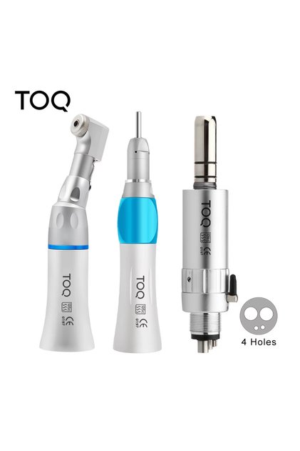 4 hole set 203C Dental Low Speed Handpiece Kits 2/4 Hole Air Motor Contra Angle Straight Handpiece D