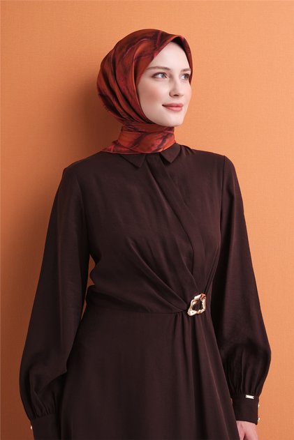 Eșarfă din mătase pură tip twill 9602D 51