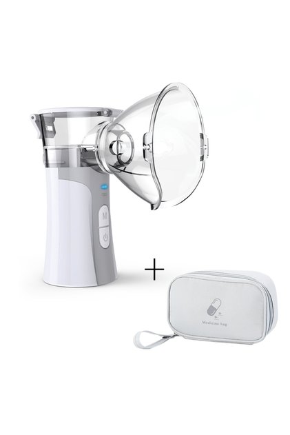 Gray with bag Medical Equipment Inhale Nebulizer Steam Inhaler Vaporiser Machine for Children Baby U