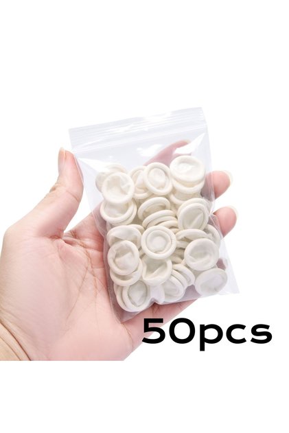 50 pcs 20/200pc Rubber Finger Protector Covers Wear-Resistant Highly Elastic Anti-Slip Latex Finger