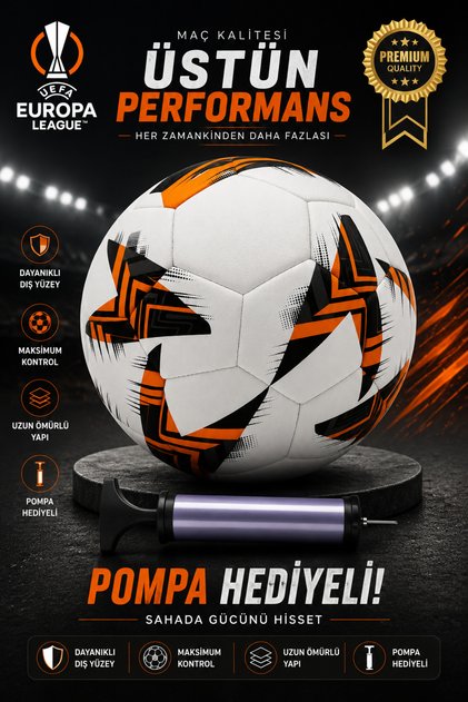 Futbol Topu Dikişli Çim ve Beton Zemin Pompa Hediyeli