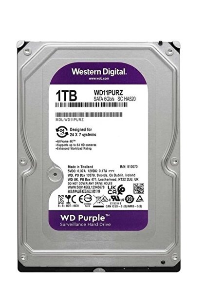 WD Purple 4TB 5400Rpm 128MB -WD44PURZ - Fiyatı, Yorumları