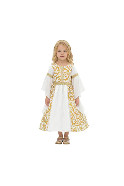 white and gold abaya dress Gold Sequin Abaya – By Salema main image 0