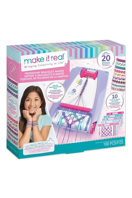 Set pentru a crea 20 de brățări, Make It Real, Aparat de făcut brățări de prietenie, 100 de piese