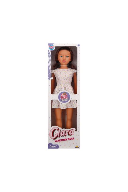 Papusa Clara in tinuta casual, Dollz n More, cu rochie, 80 cm