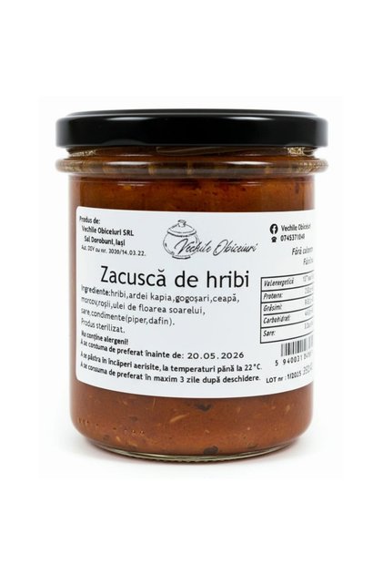 Zacuscă de hribi 350g