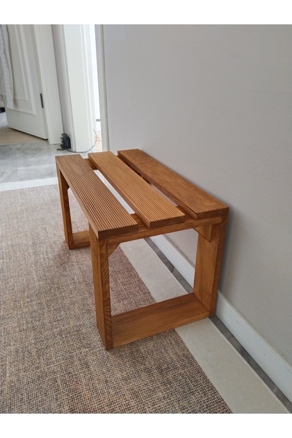 rosem ahşap bank ahşap tabure 60x35x40