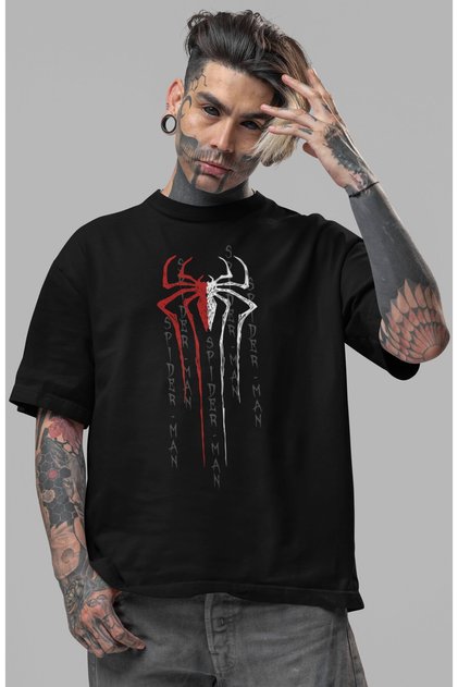 Design Spider-Man Spiderman Movie Hero Pre-Printed Unisex Oversize T-Shirt