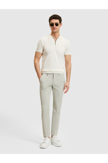 Stone Slim Fit Canvas Trousers 50324291-Vr049