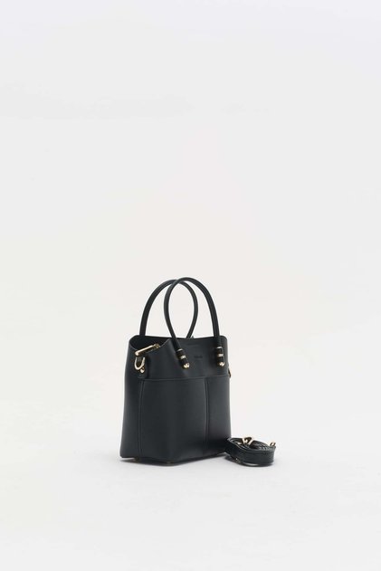 Fermuarlı Satchel Çanta Siyah