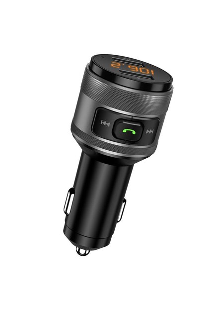 Modulator FM, Dual-USB, QC3.0, Player MP3, Bluetooth - VoltTune (MFM1) - Negru