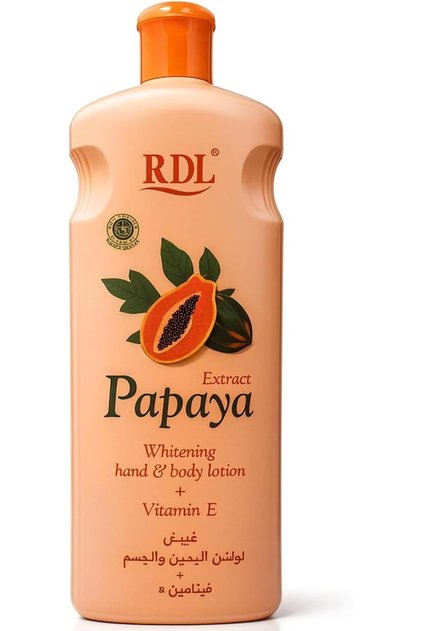 RDL Papaya Extract Whitening Hand and Body Lotion, 600 ml (Pack of One Piece)