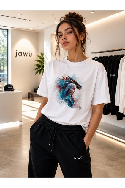 Daenerys Printed T-Shirt Tracksuit Set (Oversize)