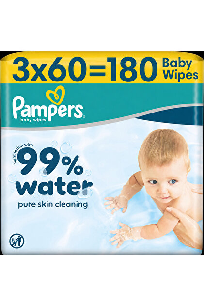 Prima Pampers 99% Su İçeren Hafif Losyonlu Kokusuz Bebek Islak