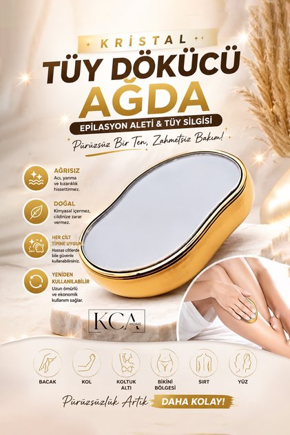 Kristal Tüy Dökücü Ağda, Epilatör, Crystal Eraser, Epilasyon Aleti, Tüy Silgisi, Tüy Alıcı