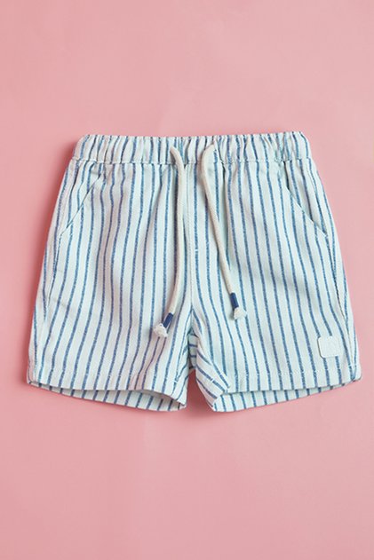 Striped Shorts with Drawstring Waist
