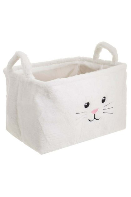 Cutie de Depozitare pentru Jucării, Model Pisică, Roz, Organizator Practic pentru Camera Copiilor, 36x26x24cm