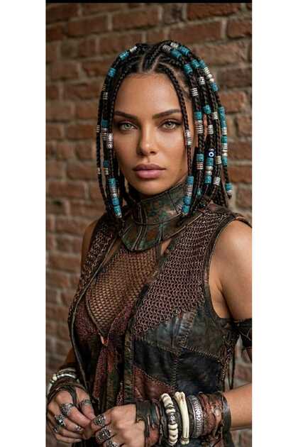 Set of 10 Dreadlock Hair Beads Turquoise Silver Beads Hair Braid Beard Accessory