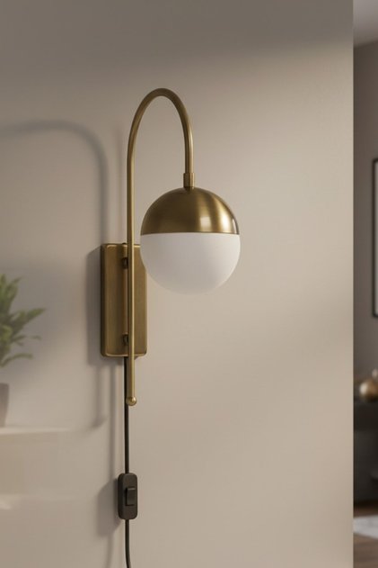 Luvro Antique Color Plug-In Sconce Single Wall Lamp Living Room Hallway Restaurant Decorative Sconces