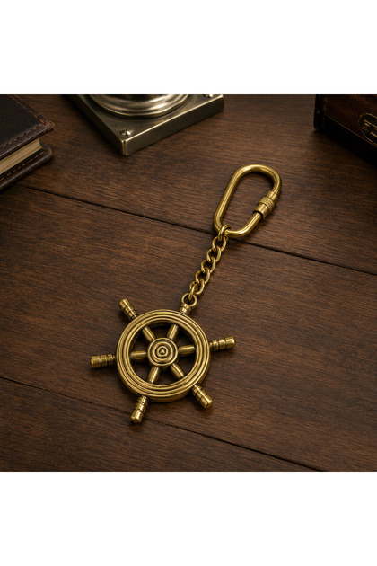 Brass Sailor Themed Keychain – Nostalgic Metal Keychain with Various Models