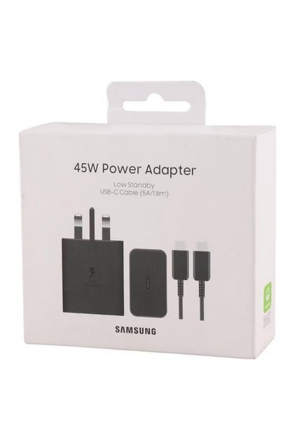Samsung 45W USB-C Power Adapter with 5A USB-C Cable (1.8M) – Super Fast Charging Charger for Compatible Smartphones, Tablets & USB-C Devices
