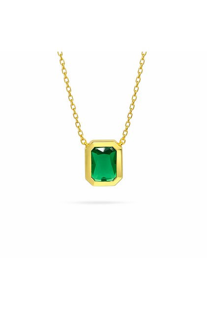 Prism Green Gold Necklace