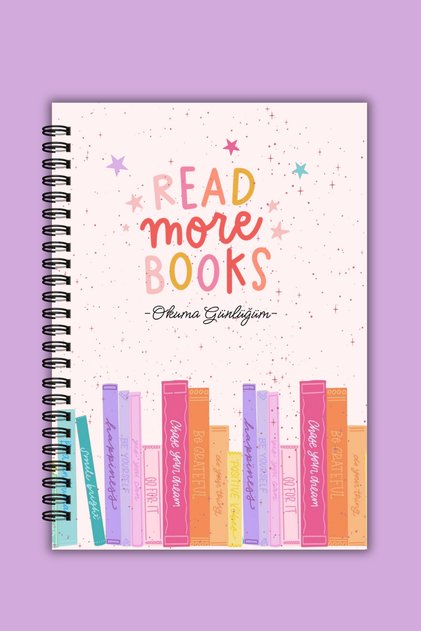 Read More Books Okuma Günlüğüm ,Hediye Sticker ,60 yaprak/120 sayfa , Telli Konsept Defter,Laminasyonlu koruyucu kapak