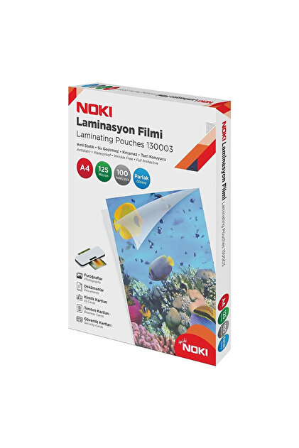 Laminasyon Filmi Parlak 125 Mikron A4 100'lü
