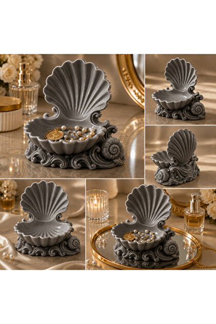 Seashell Jewelry and Gem Organizer – Decorative Oyster Design – 3D Printing – 12X12X13 cm
