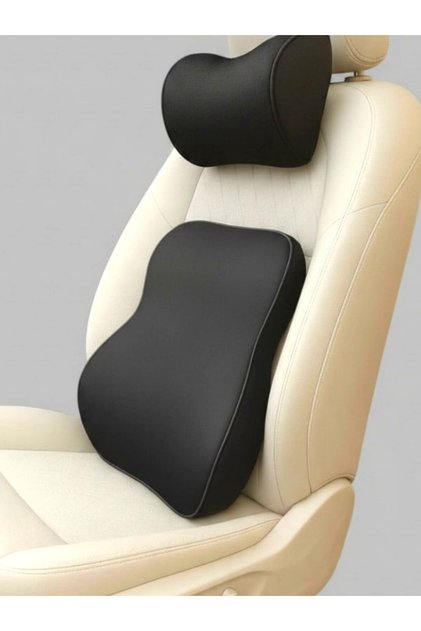 New Generation Visco Orthopedic Ergonomic Set of 2 (Neck Cushion and Lumbar Support Cushion) Office, Car, Home Work Chair