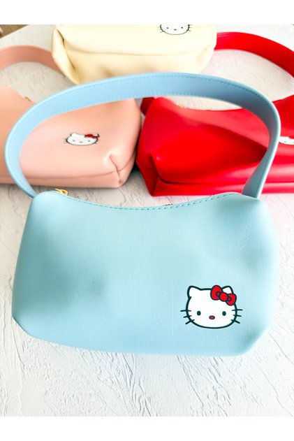 Purplestoka Cute Hello Kitty Printed Hand and Shoulder Bag with Adjustable Strap