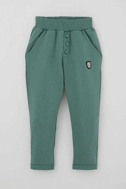 Baby Boy Embroidered Basic Sweatpants 9 Months-3 Years, Mint Green