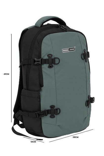 Para John Trekcore 19 Inch Polyester Laptop Backpack with Trolley Sleeve and Back Pocket