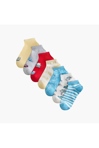 Pack of 7 Baby Boys Socks Printed Design