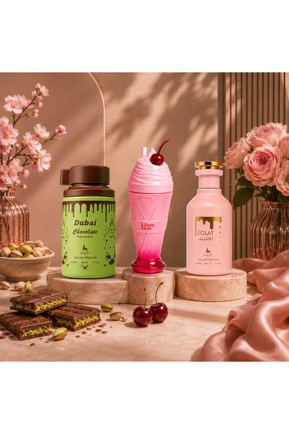 SET 3 PARFUMURI DAMA - DUBAI CHOCOLATE + Jam Jam + Eclat